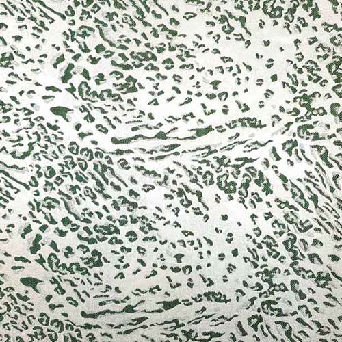پارچه ژاکارد سیملی پلنگی رنگ سبز کاجی 